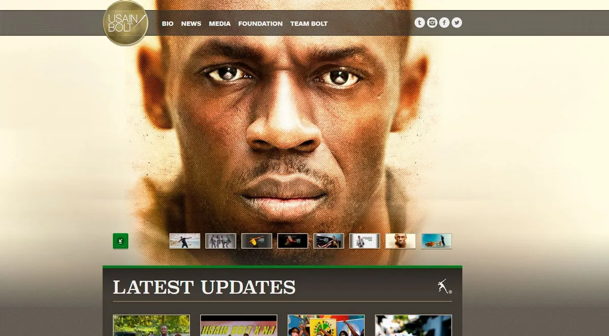 usain bolt site em wordpress