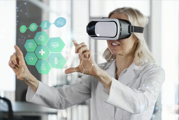 medical banner with woman wearing vr glasses (1)
