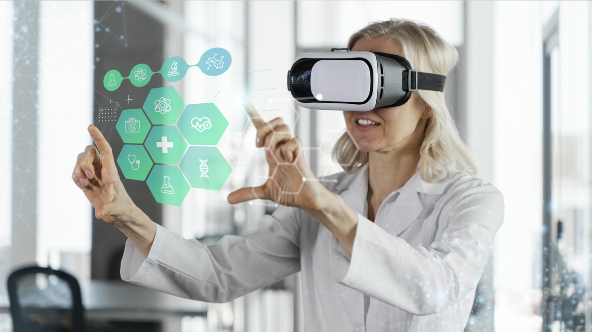 medical banner with woman wearing vr glasses (1)