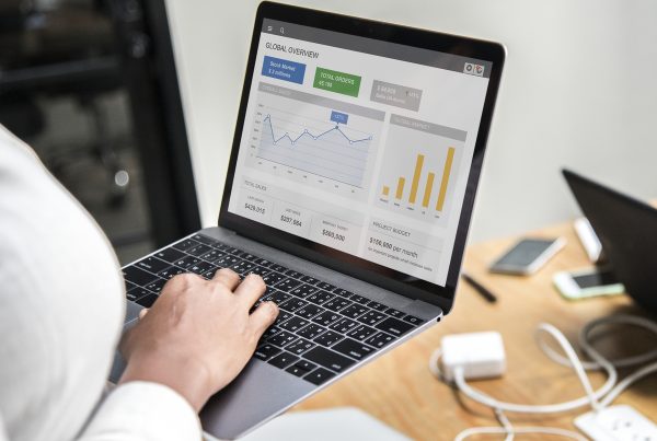businesswoman working on a laptop
