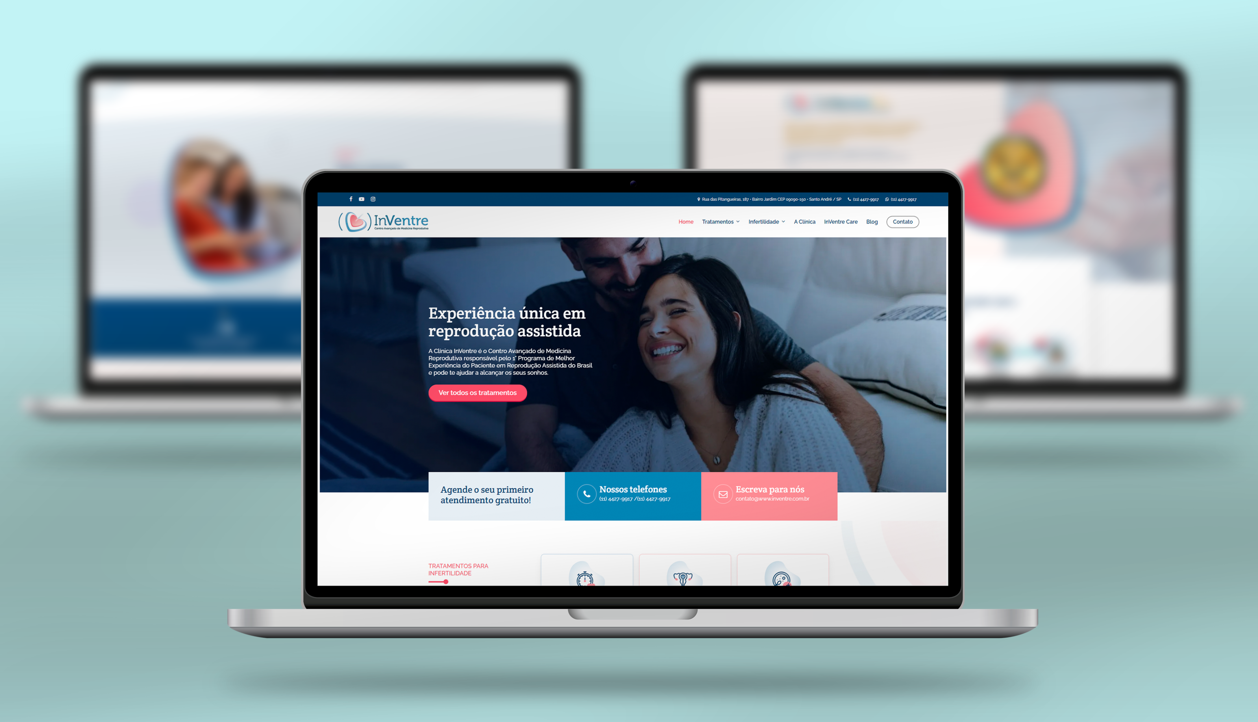 inventre layout do site